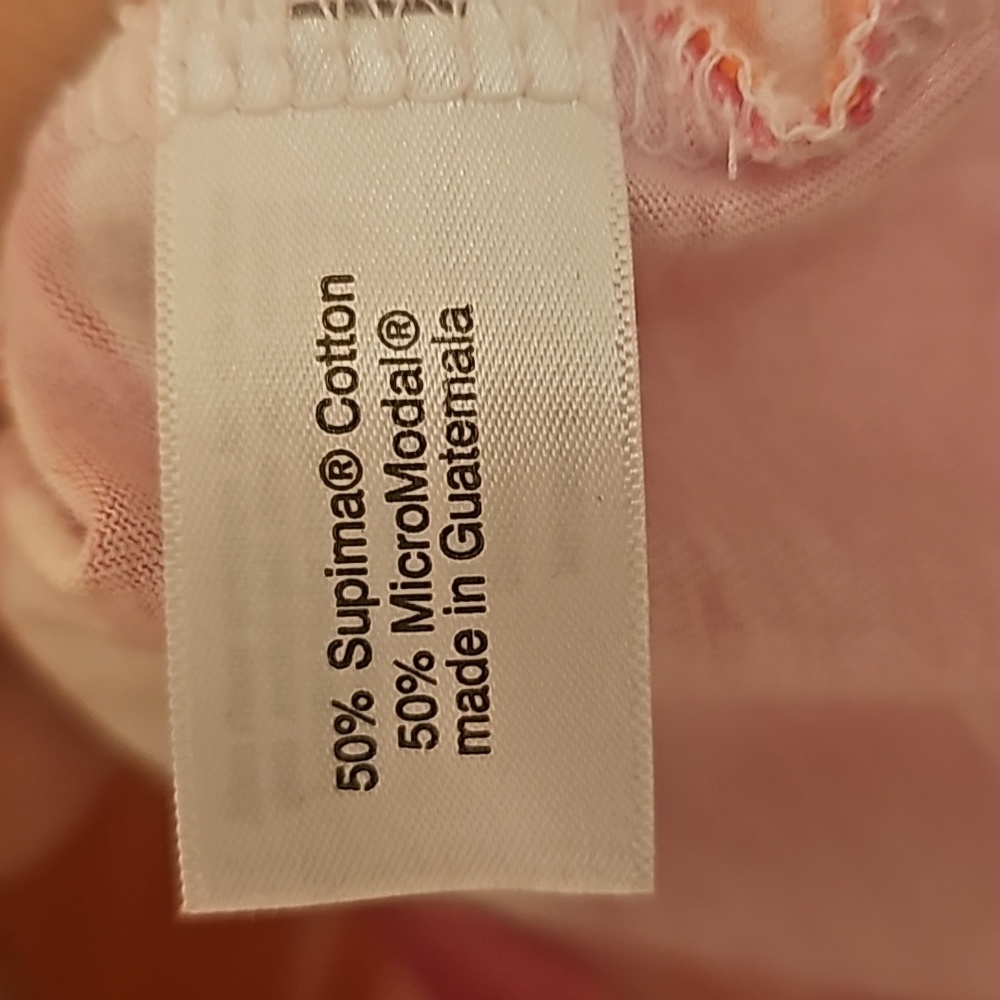 🌷Lane Bryant Pink Orange Striped Supima Cotton Micromodal Tee Size 18/20 - Picture 4 of 4